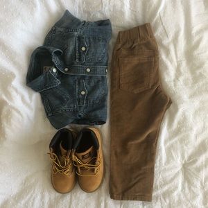 GAP Cream Carmel Corduroy Pants